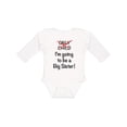 thumbnail image 1 of Inktastic I'm Going to Be a Big Sister Girls Long Sleeve Baby Bodysuit, 1 of 5