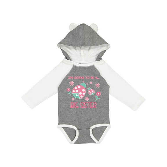 Inktastic I'm Going to Be a Big Sister Girls Long Sleeve Baby Bodysuit