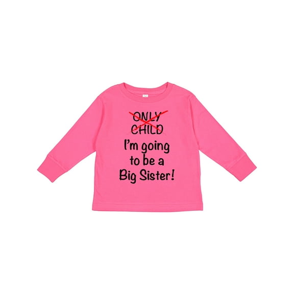 Inktastic I'm Going to Be a Big Sister Girls Long Sleeve Toddler T-Shirt