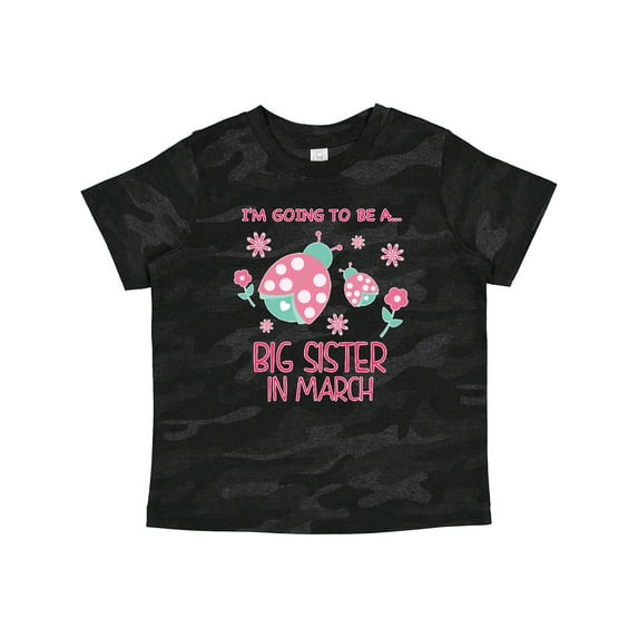 Inktastic I'm Going to Be a Big Sister in March Girls Toddler T-Shirt