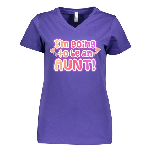 Inktastic I'm Going to Be an Aunt Women's V-Neck T-Shirt