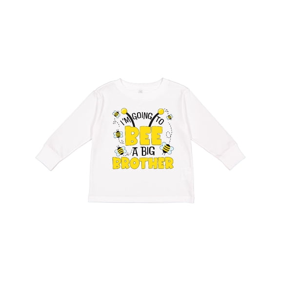 Inktastic I'm Going to Bee a Big Brother Boys Long Sleeve Toddler T-Shirt