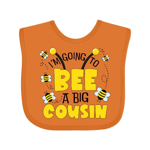 Inktastic I'm Going to Bee a Big Cousin Boys or Girls Baby Bib