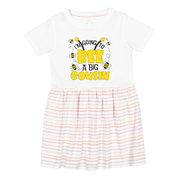 Inktastic I'm Going to Bee a Big Cousin Girls Toddler Dress