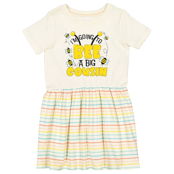 Inktastic I'm Going to Bee a Big Cousin Girls Toddler Dress