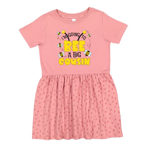 Inktastic I'm Going to Bee a Big Cousin Girls Toddler Dress