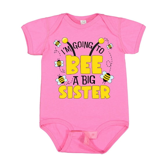 Inktastic I'm Going to Bee a Big Sister Girls Baby Bodysuit