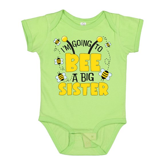 Inktastic I'm Going to Bee a Big Sister Girls Baby Bodysuit