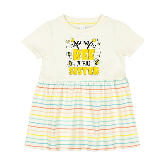 Inktastic I'm Going to Bee a Big Sister Girls Baby Dress