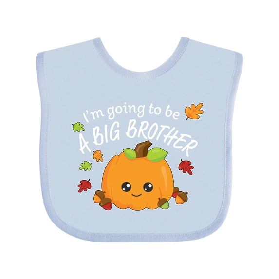 Inktastic I'm Going to be a Big Brother- cute Halloween pumpkin Boys Baby Bib