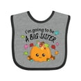 thumbnail image 1 of Inktastic I'm Going to be a Big Sister- cute Halloween pumpkin Girls Baby Bib, 1 of 4