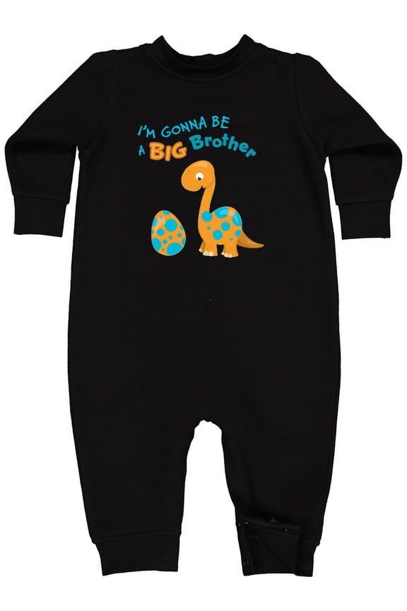 I'm Gonna Be a Big Brother Dino Baby Fleece Romper