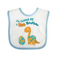 thumbnail image 1 of Inktastic I'm Gonna Be a Big Brother Dino Boys Baby Bib, 1 of 4
