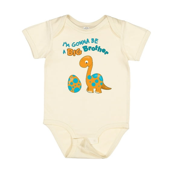 Inktastic I'm Gonna Be a Big Brother Dino Boys Baby Bodysuit