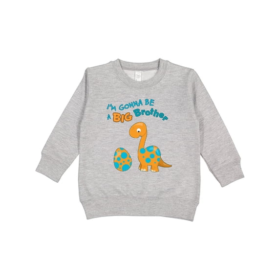 Inktastic I'm Gonna Be a Big Brother Dino Toddler Sweatshirt