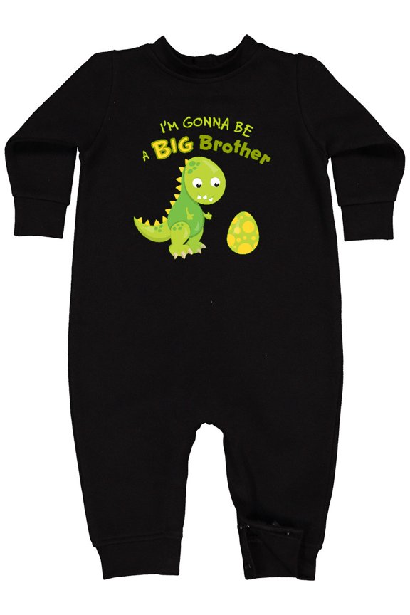 I'm Gonna Be a Big Brother-dino Baby Fleece Romper