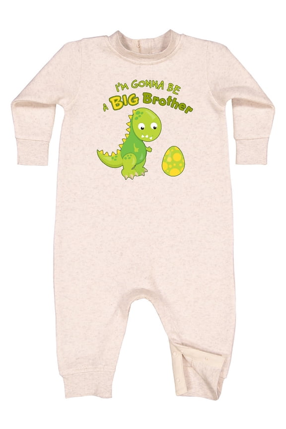 I'm Gonna Be a Big Brother-dino Baby Fleece Romper