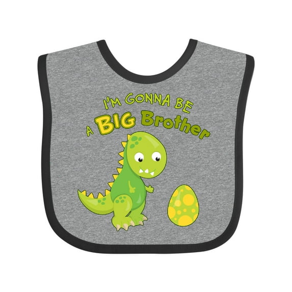 Inktastic I'm Gonna Be a Big Brother-dino Boys Baby Bib