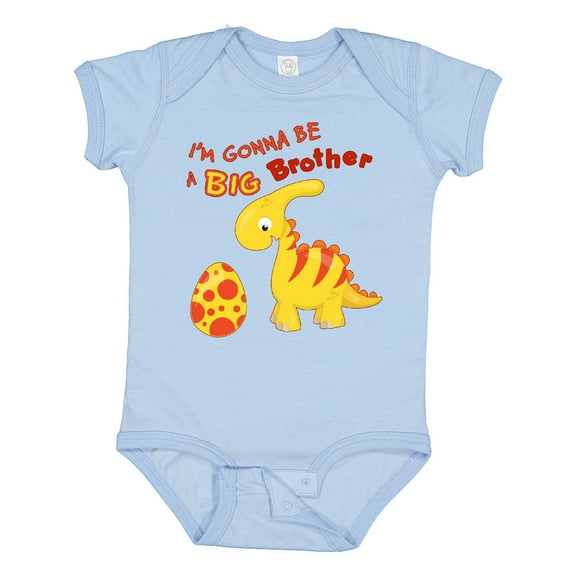 Inktastic I'm Gonna Be a Big Brother-dino Boys Baby Bodysuit