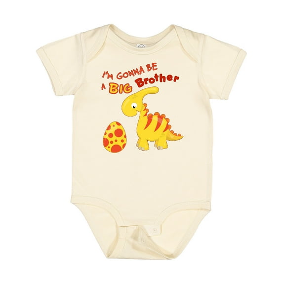 Inktastic I'm Gonna Be a Big Brother-dino Boys Baby Bodysuit