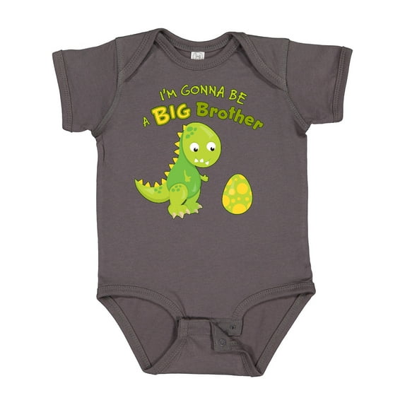 Inktastic I'm Gonna Be a Big Brother-dino Boys Baby Bodysuit