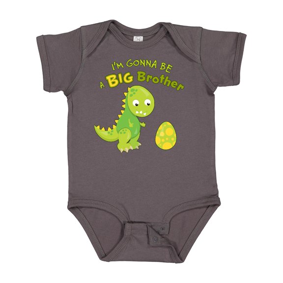 Inktastic I'm Gonna Be a Big Brother-dino Boys Baby Bodysuit