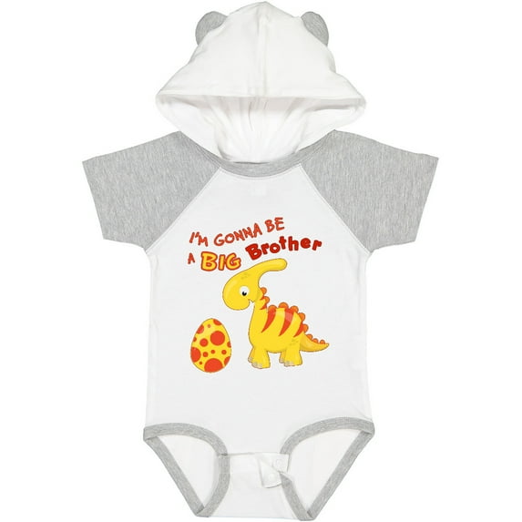 Inktastic I'm Gonna Be a Big Brother-dino Boys Baby Bodysuit