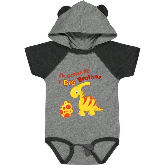 Inktastic I'm Gonna Be a Big Brother-dino Boys Baby Bodysuit