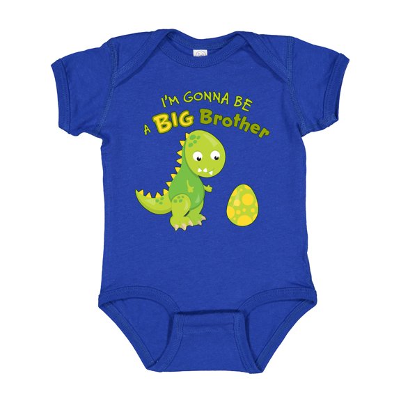 Inktastic I'm Gonna Be a Big Brother-dino Boys Baby Bodysuit