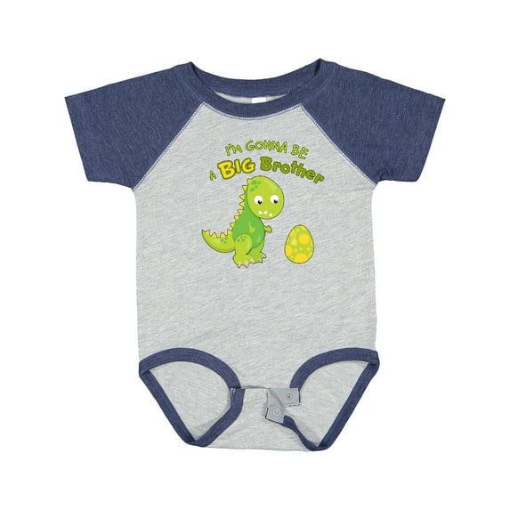 Inktastic I'm Gonna Be a Big Brother-dino Boys Baby Bodysuit