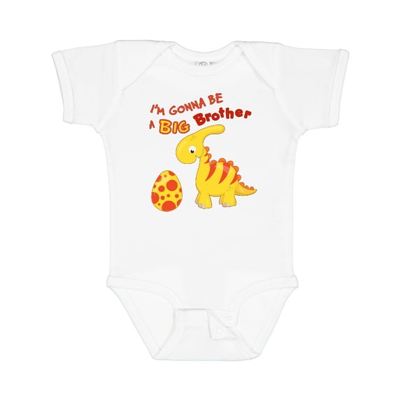 Inktastic I'm Gonna Be a Big Brother-dino Boys Baby Bodysuit