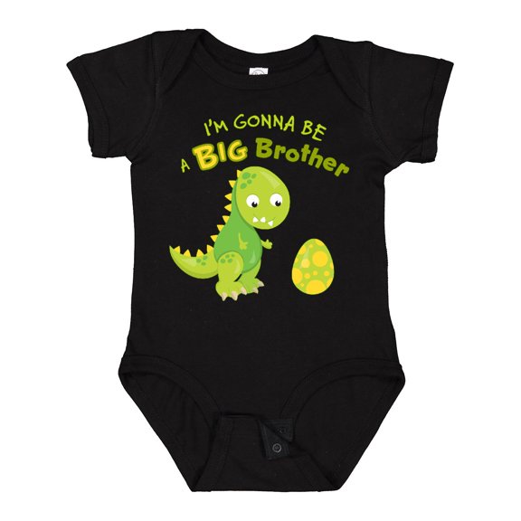 Inktastic I'm Gonna Be a Big Brother-dino Boys Baby Bodysuit