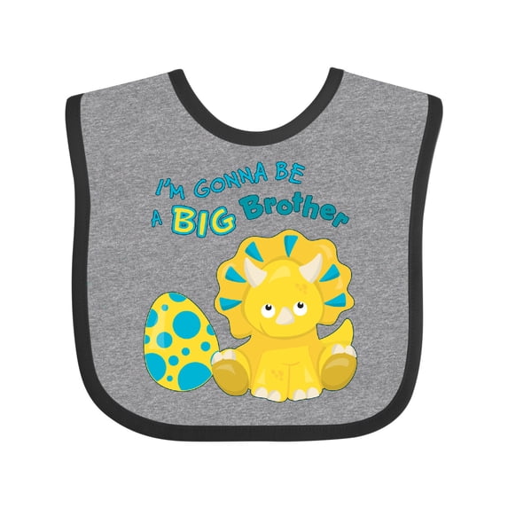 Inktastic I'm Gonna Be a Brother-dino Boys Baby Bib