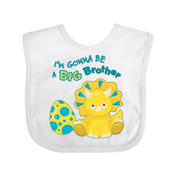 Inktastic I'm Gonna Be a Brother-dino Boys Baby Bib