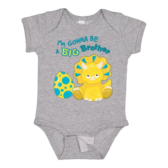 Inktastic I'm Gonna Be a Brother-dino Boys Baby Bodysuit