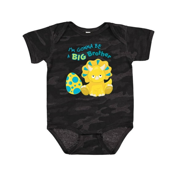 Inktastic I'm Gonna Be a Brother-dino Boys Baby Bodysuit