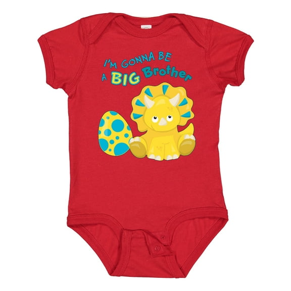 Inktastic I'm Gonna Be a Brother-dino Boys Baby Bodysuit