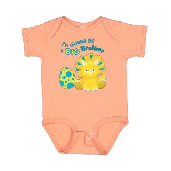Inktastic I'm Gonna Be a Brother-dino Boys Baby Bodysuit
