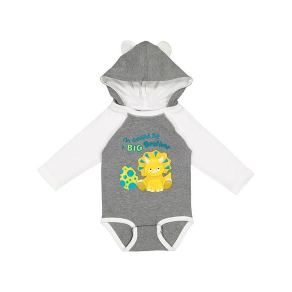 Inktastic I'm Gonna Be a Brother-dino Boys Long Sleeve Baby Bodysuit