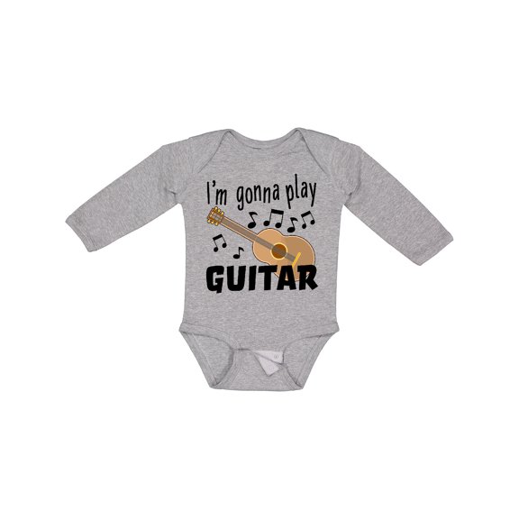 Inktastic I'm Gonna Play Guitar- music Boys or Girls Long Sleeve Baby Bodysuit