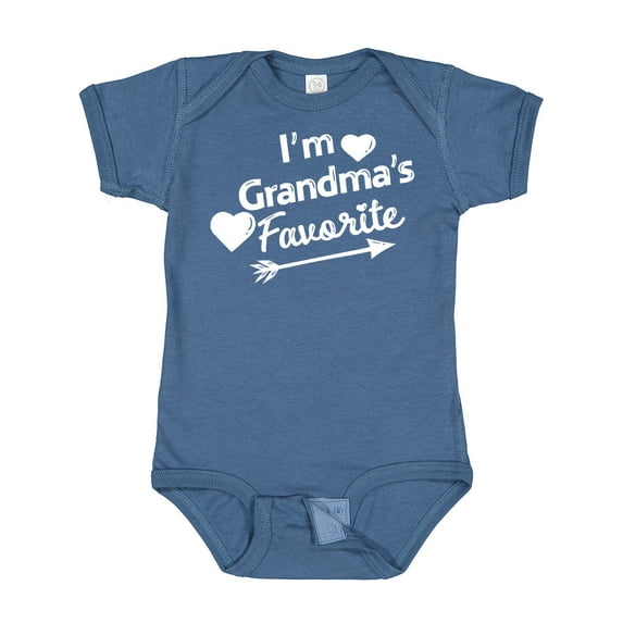 Inktastic I'm Grandma's Favorite with Arrow and Hearts Boys or Girls Baby Bodysuit