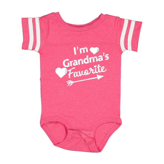 Inktastic I'm Grandma's Favorite with Arrow and Hearts Boys or Girls Baby Bodysuit