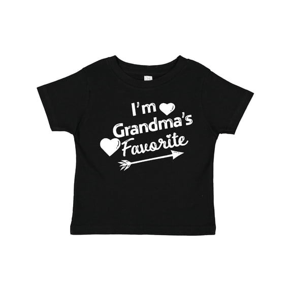 Inktastic I'm Grandma's Favorite with Arrow and Hearts Boys or Girls Toddler T-Shirt