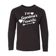 thumbnail image 1 of Inktastic I'm Grandma's Favorite with Arrow and Hearts Long Sleeve Youth T-Shirt, 1 of 5