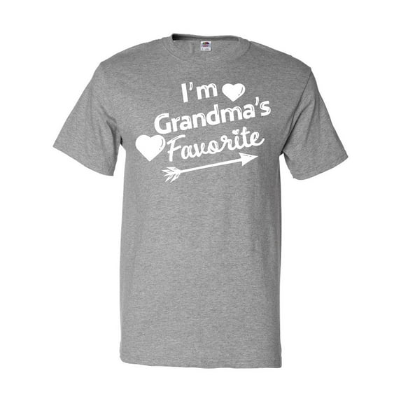 Inktastic I'm Grandma's Favorite with Arrow and Hearts T-Shirt