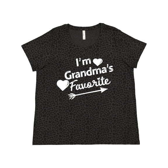 Inktastic I'm Grandma's Favorite with Arrow and Hearts Women's Plus Size T-Shirt