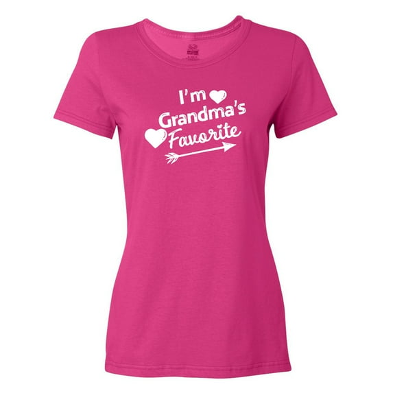 Inktastic I'm Grandma's Favorite with Arrow and Hearts Women's T-Shirt