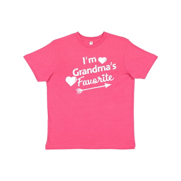 Inktastic I'm Grandma's Favorite with Arrow and Hearts Youth T-Shirt