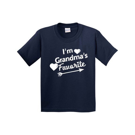 Inktastic I'm Grandma's Favorite with Arrow and Hearts Youth T-Shirt