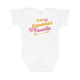 thumbnail image 1 of Inktastic I'm Grandma's Favorite with Arrow and Hearts in Pink Boys or Girls Baby Bodysuit, 1 of 5